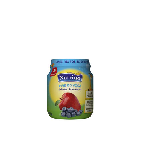 Slika Nutrino pire od voća 4+ jabuka i borovnica 125g