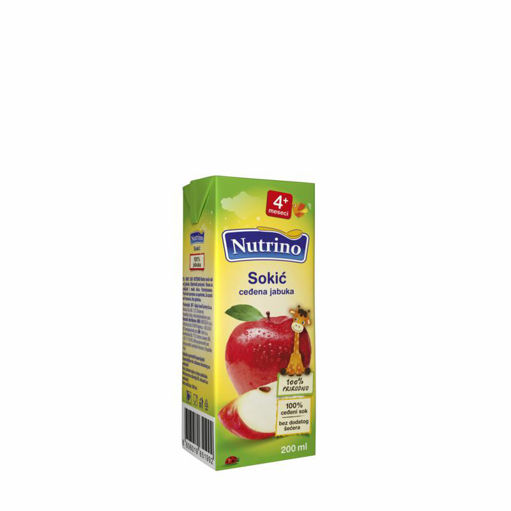 Slika Nutrino sokić ceđena jabuka 4+ 0.2l