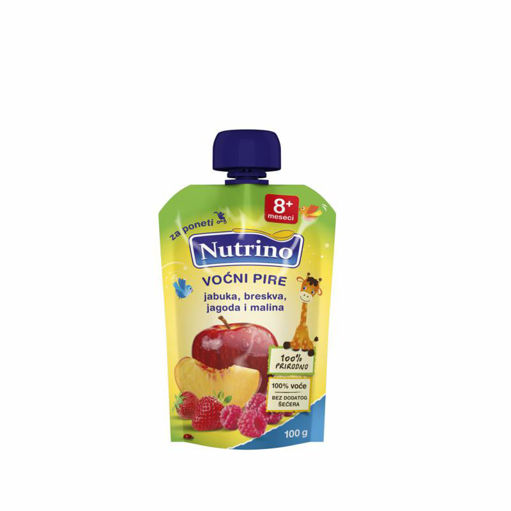 Slika Nutrino kašica jabuka breskva jagoda malina 100g