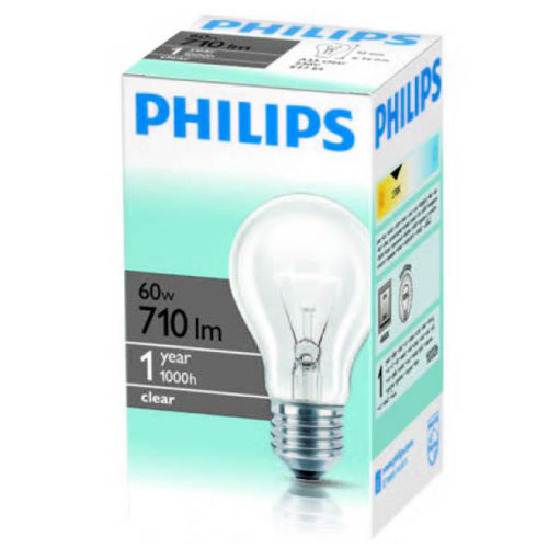 Slika Sijalica Philips A55 E-27 60W bistra