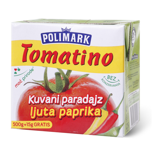Slika Tomatino kuvani paradajz ljuta paprika 500g Polimark