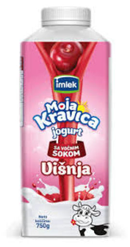 Slika Moja Kravica jogurt višnja 2.8% 750g