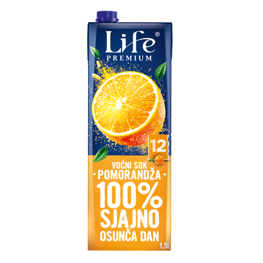 Slika Life Premium sok 1.5l Pomorandža