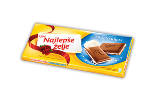 Slika Najlepše želje Mlečni krem 100g