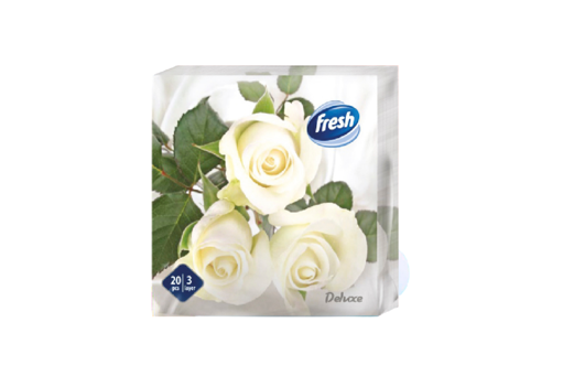 Slika Salveta Fresh bele ruže 20/1 3sl