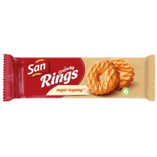 Slika Keks SAN Crunchy Rings 168g