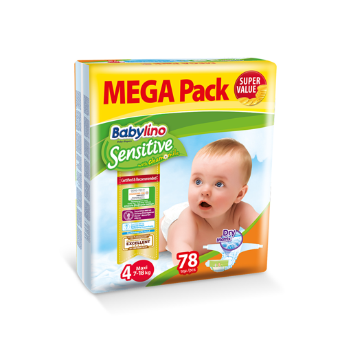 Slika Babylino pelene mega pack 4 -Maxi (7-18kg) 78kom