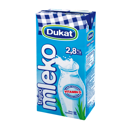 Slika Dugotrajno mleko Dukat 2.8% 1l