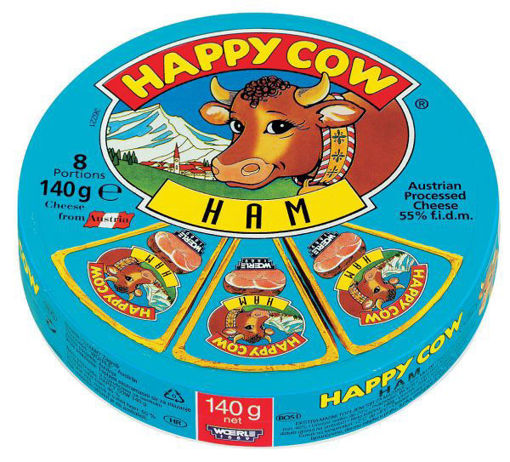 Slika Topljeni sir Happy Cow šunka 140g