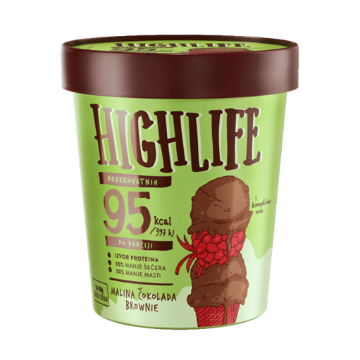Slika Highlife malina čokolada brownie sladoled 460ml