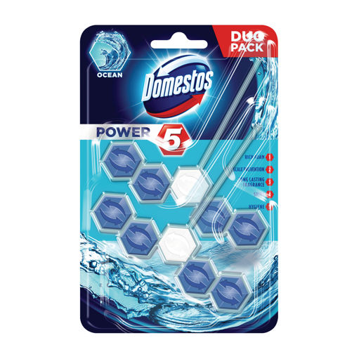 Slika Domestos Power 5 Ocean WC osveživač 2x55gr