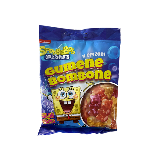 Slika Spongebob gumene bombone 90g+igračka