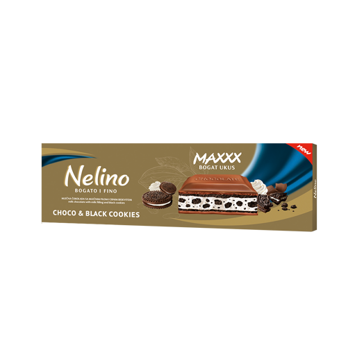 Slika Nelino Maxxx mlečni fil crni keks 250g