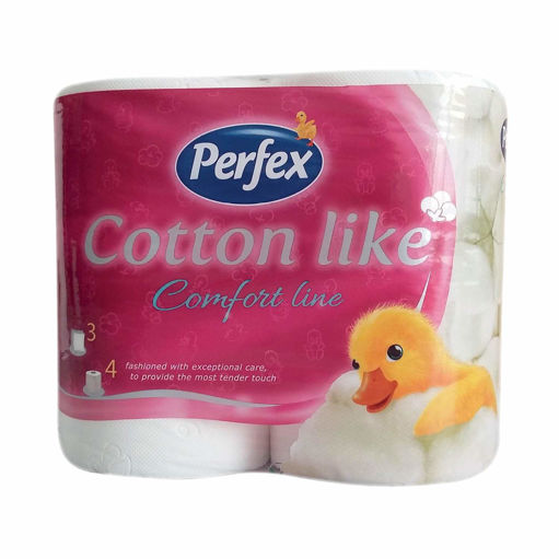 Slika Toalet papir PERFEX cotton like 3sloja 4kom