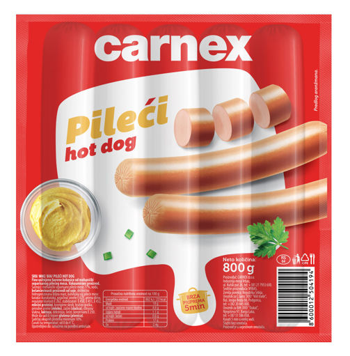 Slika Carnex Pileći Hot Dog 800g