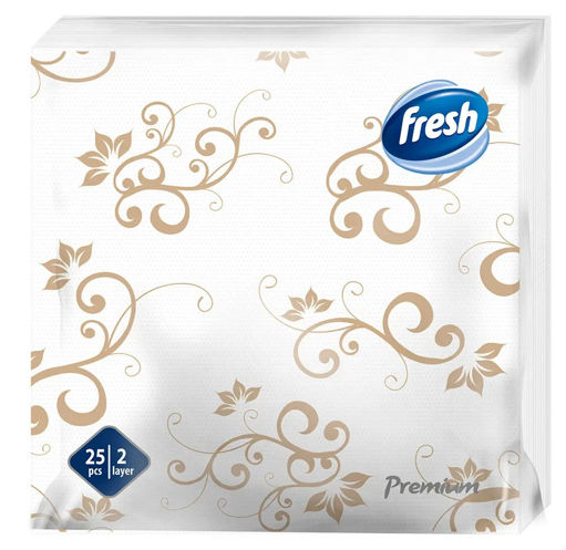 Slika Salvete Fresh dekor 25/1 Bela zla