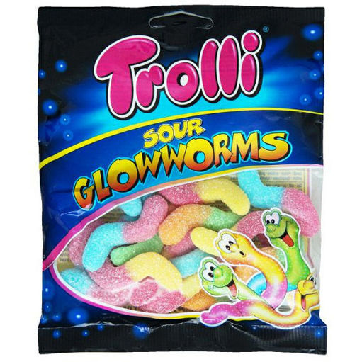 Slika Trolli bomb glowworms 100g
