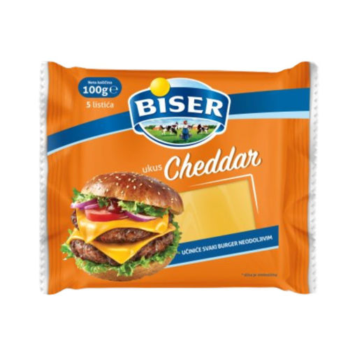 Slika Biser topljeni sir Cheddar 100 g