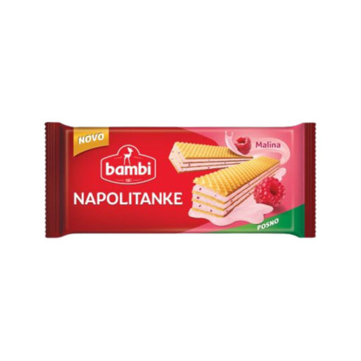 Slika Bambi napolitanke 185g Malina